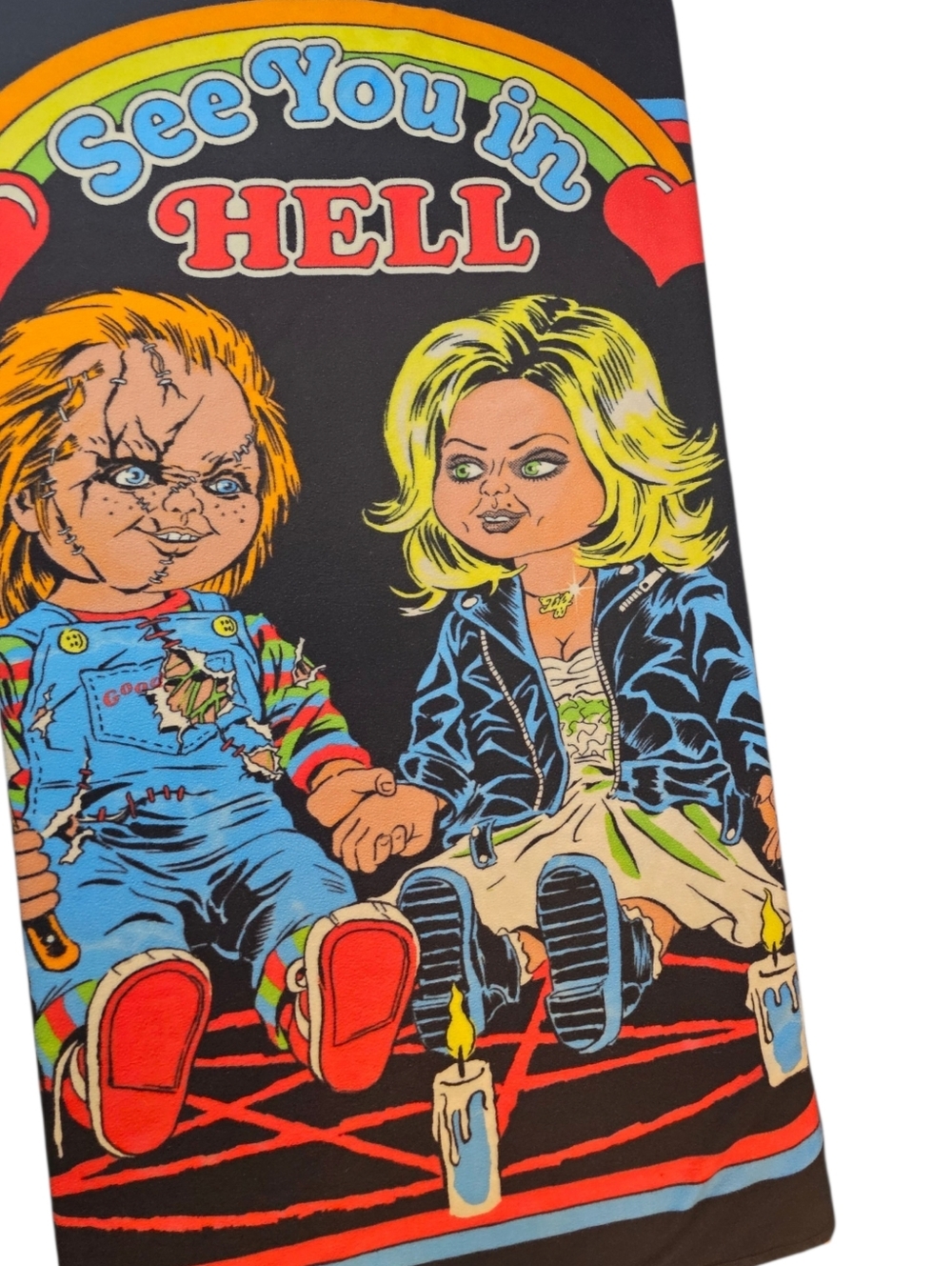 🔪 Chucky & Tiffany Fleece Throw Blanket | Loot Fright | Horror | 56×42.5